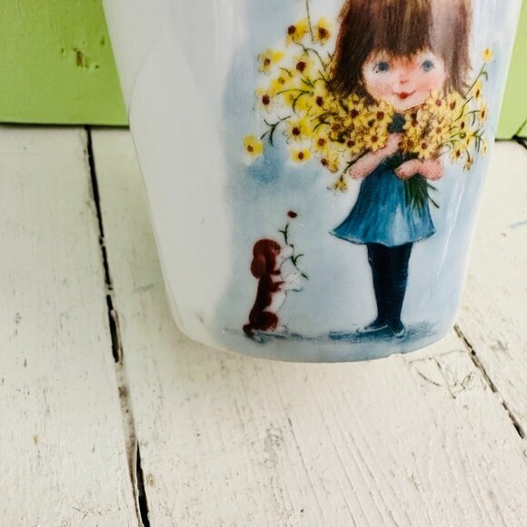 Vintage 1970s Moppets Flower Pot Retro Flower Pot Fran Mar 70s Flower Pot - Picture 4 of 10